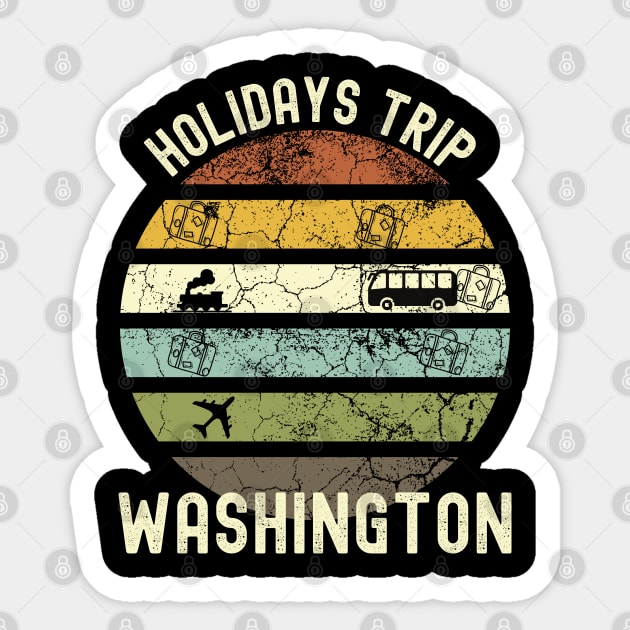 Holidays Trip To Washington, Family Trip To Washington, Road Trip to Washington, Family Reunion in Washington, Holidays in Washington, Sticker by DivShot 